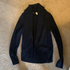 Black cardigan sweater
